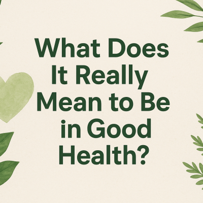 🌿 What Does It Really Mean to Be in Good Health?