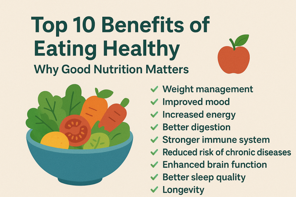 🥗 Top 10 Benefits of Eating Healthy: Why Good Nutrition Matters