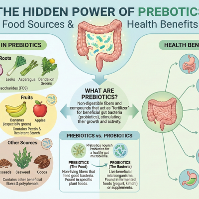The Hidden Power of Prebiotics: Food Sources and Health Benefits